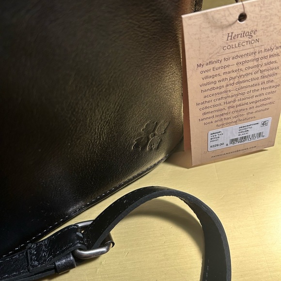 Patricia Nash Heritage Black Leather Handbag - Picture 3 of 11